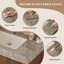 Meuble-lavabo simple 36 po avec lavabo encastré en céramique, comptoir en pierre frittée en marbre gris, armoire en bois brun avec portes incurvées sculptées, charnières à fermeture en douceur