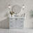 Ariel Kelly 43 Inch Single Rectangular Sink Bathroom Vanity With Italian Carrara Marble Countertop-105988837