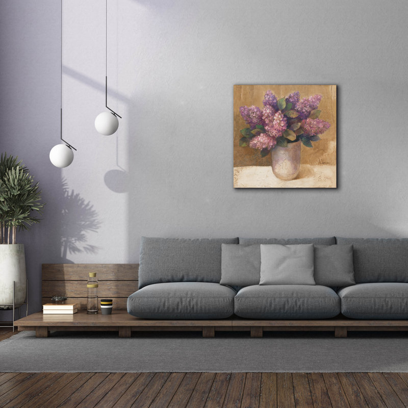Art mural sur toile mauve, 2 pi par Albena Hristova, 37 po x 37 po