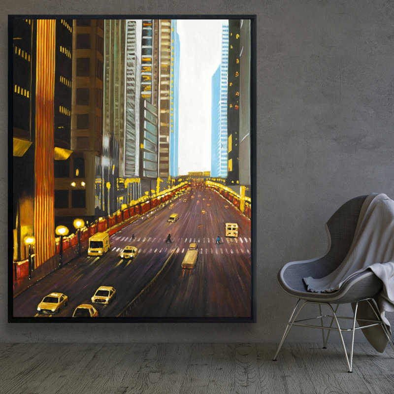 " New York City 9th Street ", H 60 po x l 48 po