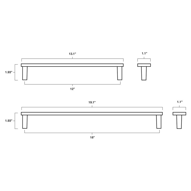 Horizon Novelty Appliance Pull, Satin Nickel, 12"