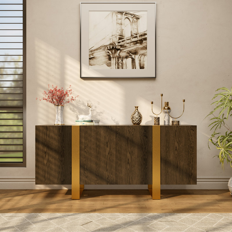 Laylonie 63'' Wide Wood Buffet Sideboard Cabinet