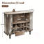 Fluted Liquor & Coffee Bar Cabinet With 6 Wine Racks, 3 Glass Holders, And Large Storage Drawer, Mid-Century Modern Design-2125109075