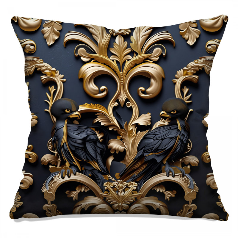 Coussins décoratifs Ornate Birds Flourish, 26 po x 26 po