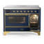 Cuisinière à induction 48 pouces avec 6 éléments à induction bleu nuit Majestic III Series (garniture laiton)-124828924-124828916