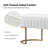 Ferdinand Lawanda 46" Modern Polyester Upholstered Bench with Channel-Tufted Cushion and Metal Base-600450003