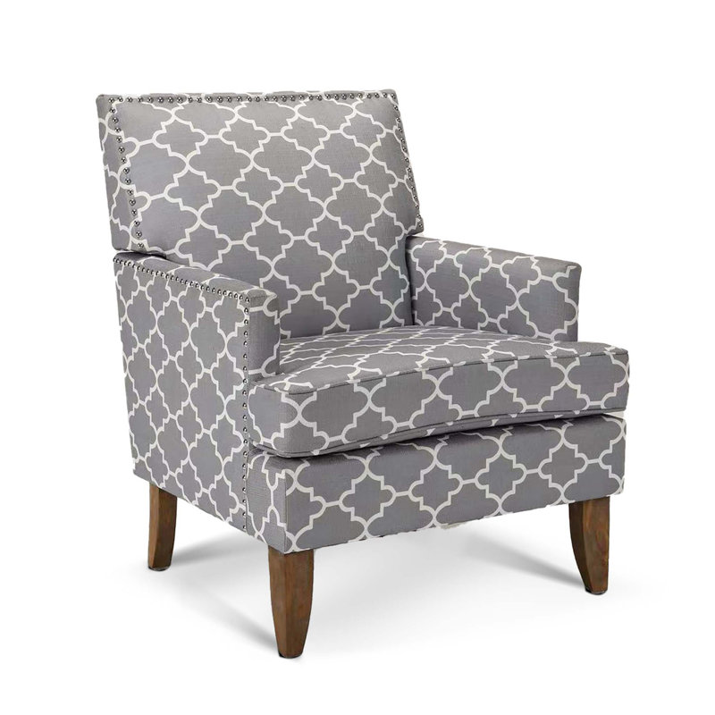 Lippitt Upholstered Armchair, Gray Mix Fabric Duplicate