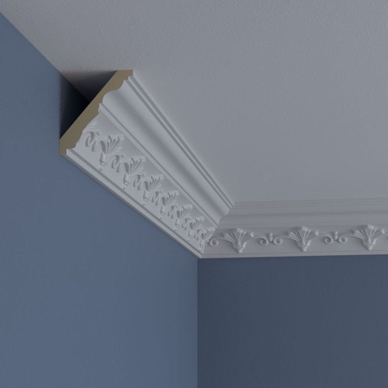 Roberts White Polyurethane Decorative Crown Moulding 94.5"