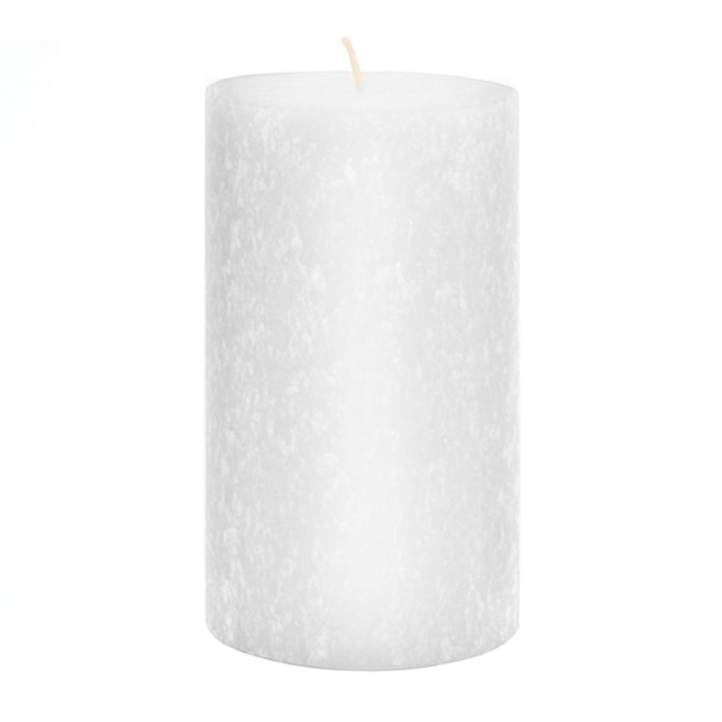 Bougie colonne non parfumée Timberline, Blanc, H 6 po x l 4 po x P 4 po