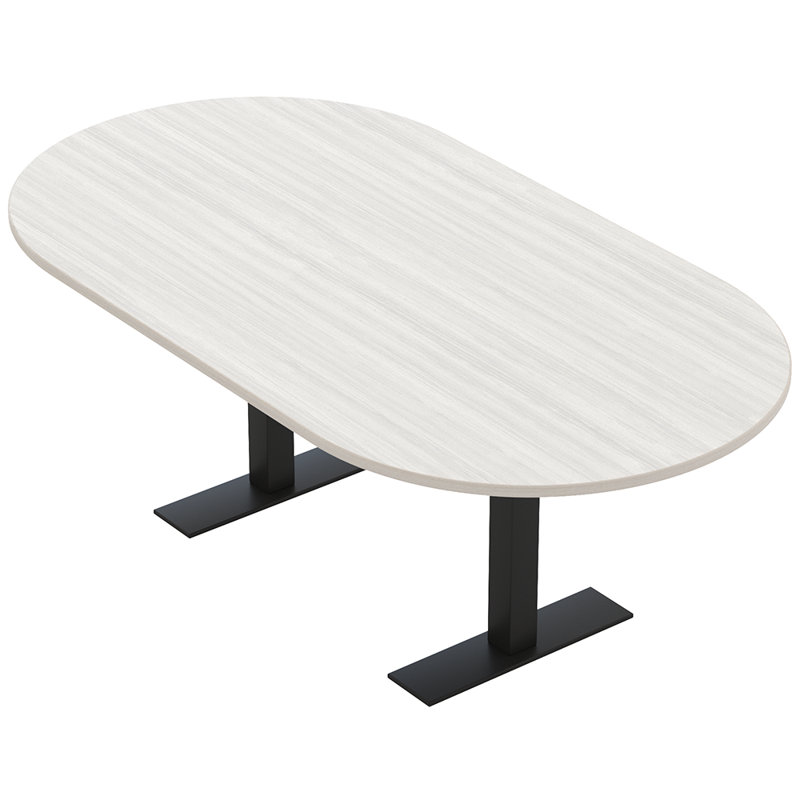 Table de conférence Parinka, Noir mat, Cyprès blanc, L 72 po x l 48 po
