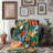 Rainbow Turkey Revelry Throw Blanket-912246627