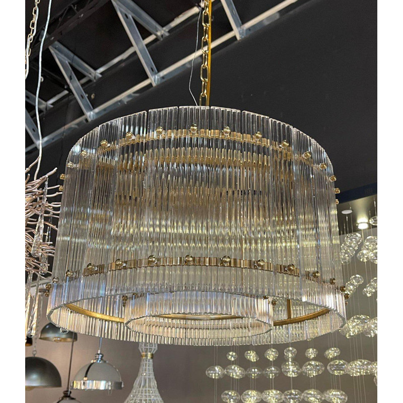 Lustre tambour 18 lumières Kowsar, Nickel poli