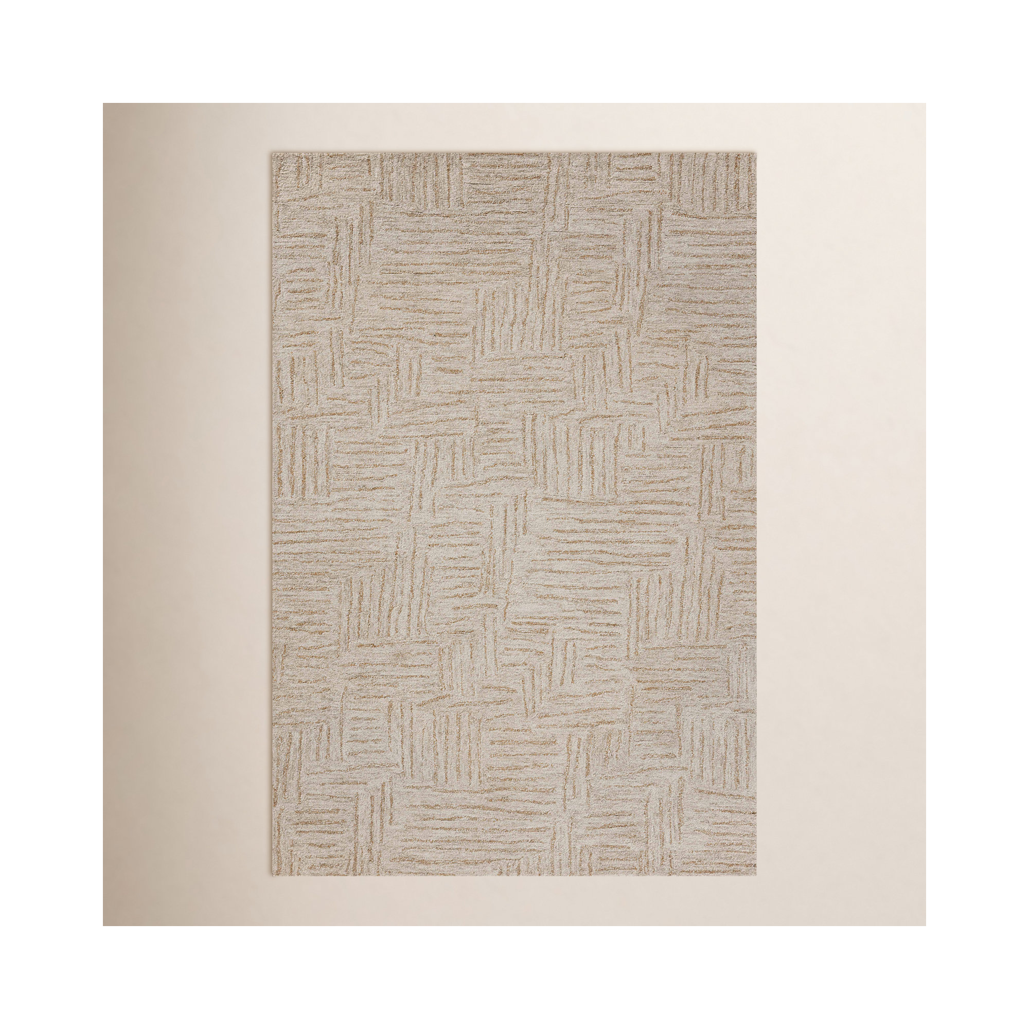 Chris Loves Julia x Loloi Polly Smoke / Sand Area Rug, Runner 2'6" x 7'6"