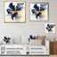 «Dark Blue and Gold Strokes I», art mural sur toile Fractals-1658084386-1658084387