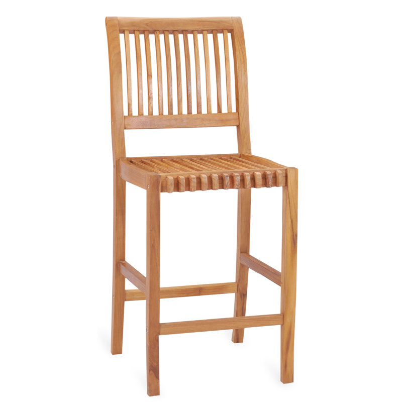 Elijah Outdoor Teak Bar Stool