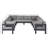 Koeppelle 120'' Wide Aluminum Patio Sectional with Cushions-61189474-61209676