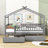 Saffir Wooden House Daybed with Two Drawers and Legs-61256888-61256899