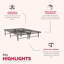 Structure de lit Pinckneyville en métal robuste avec coins ronds, simple TG-86530437