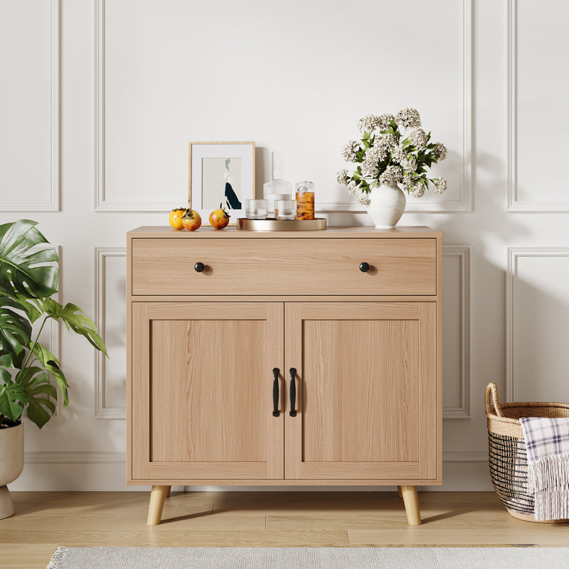 Buffet buffet, armoire d'appoint avec rangement, console de bar avec tiroir et portes, crédence en bois pour le salon, la cuisine, la salle à manger, le vestibule