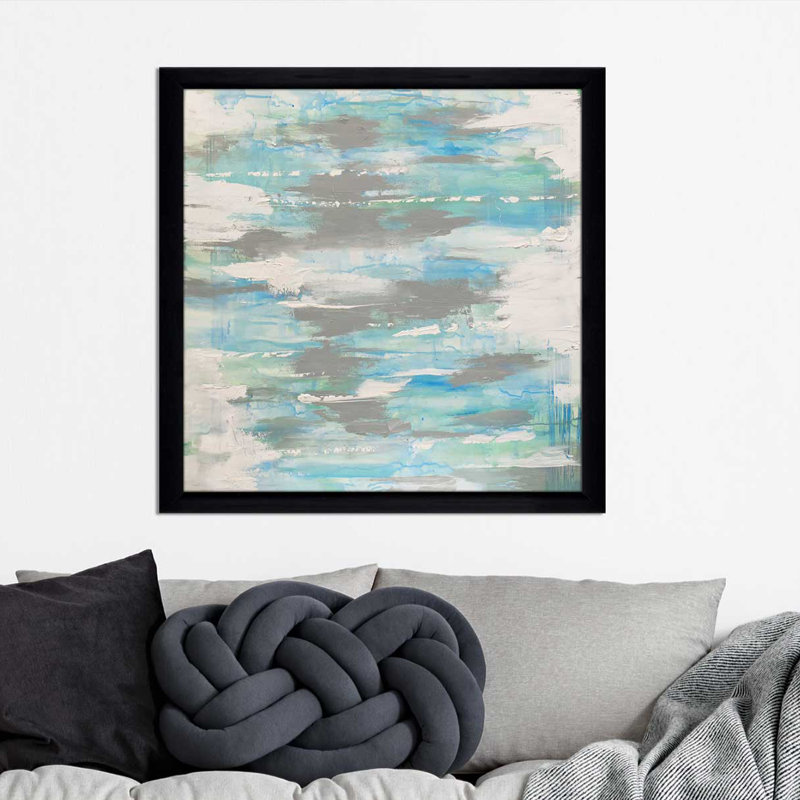 « blue regard (square) » par cassie studios-print, H 37,5 po x l 37,5 po x P 1 po, Cadre noir