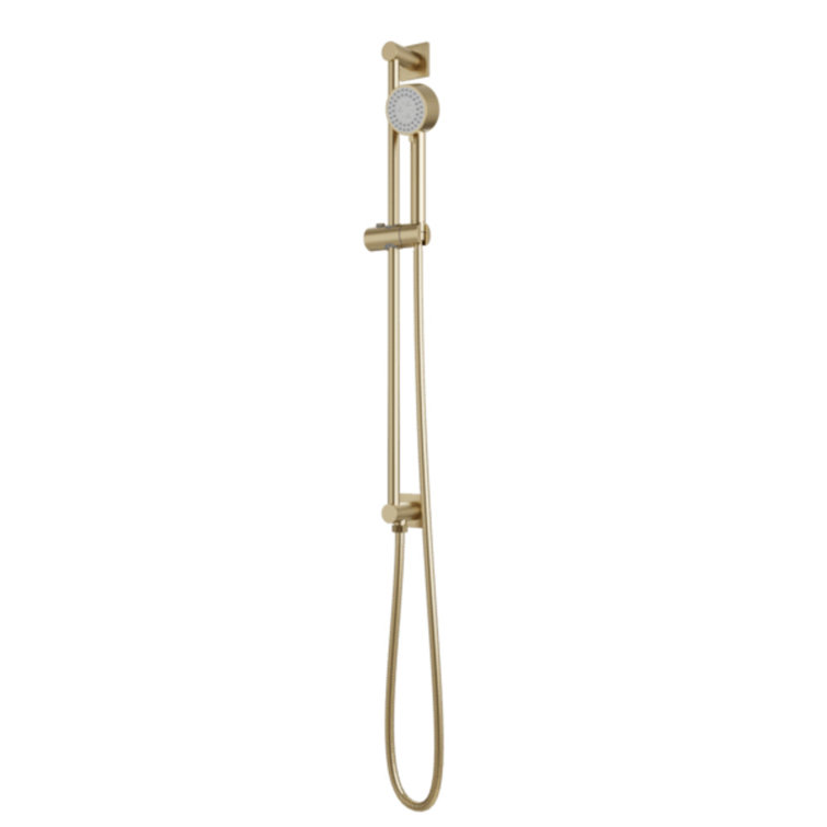 Square And Round Slidebar Kit With Integrated Water Outlet And Multifunction Hand Shower Chrome