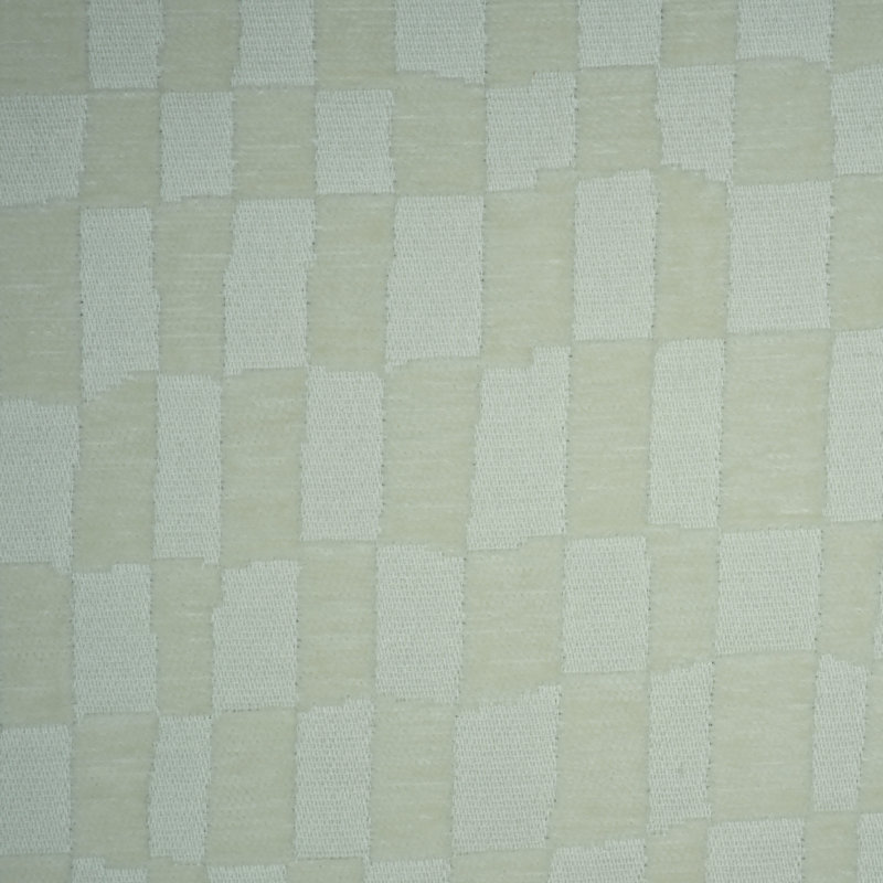 Checkmate - Damask Design Chenille Upholstery Fabric, White