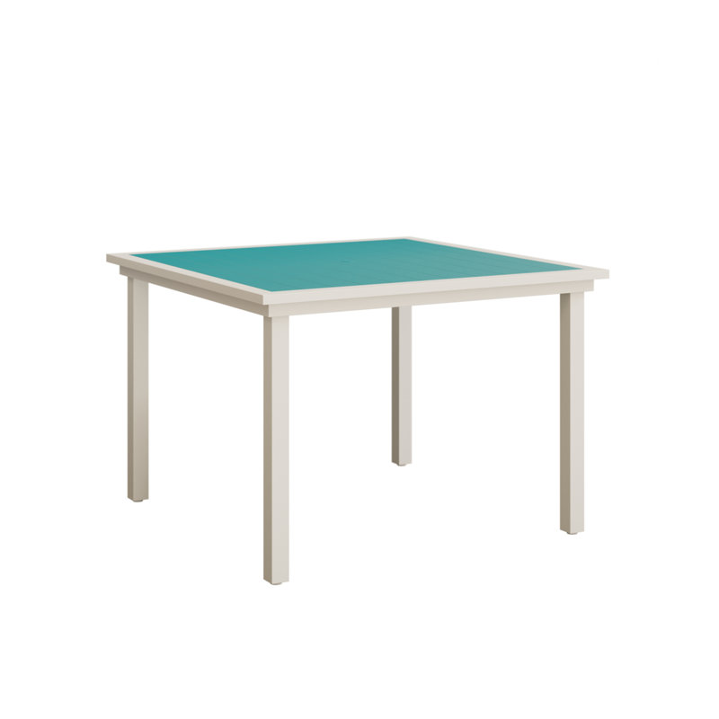 Table de salle à manger carrée de 44 po Berlin, Bleu Aruba