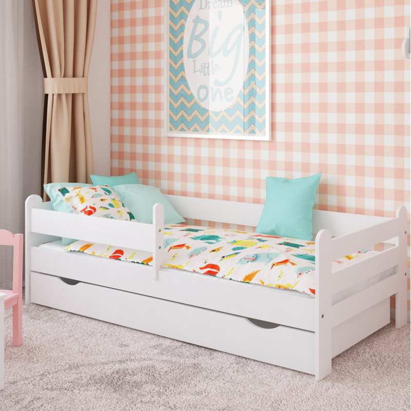 Thaxton Cabin Bed with Storage Included, White, 80 x 140 cm