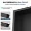 Niche de douche encastrée imperméable avec tablettes doubles noir mat l 12 po x H 18 po x P 4 po, aucun carreau nécessaire-894438175