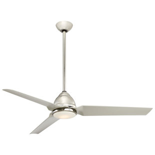 54" Java 3-Blade Outdoor LED Propeller Ceiling Fan with Remote Control and Light Kit Included