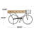 Brynne Black Metal 3 Drawers Bike Console Table with Wood Top