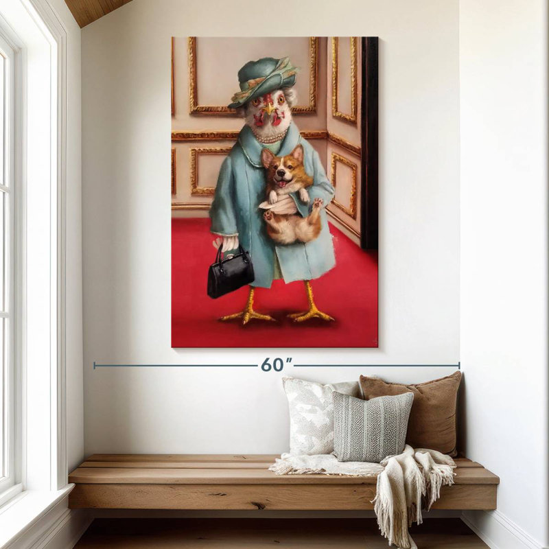 Ketti Her Majesty Chicken, 51" H x 34" W