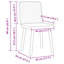  Ensemble de 4 chaises de salle à manger gris foncé