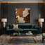«Southwestern Patterns» en cuir de vache, art mural brun sur toile-20003112