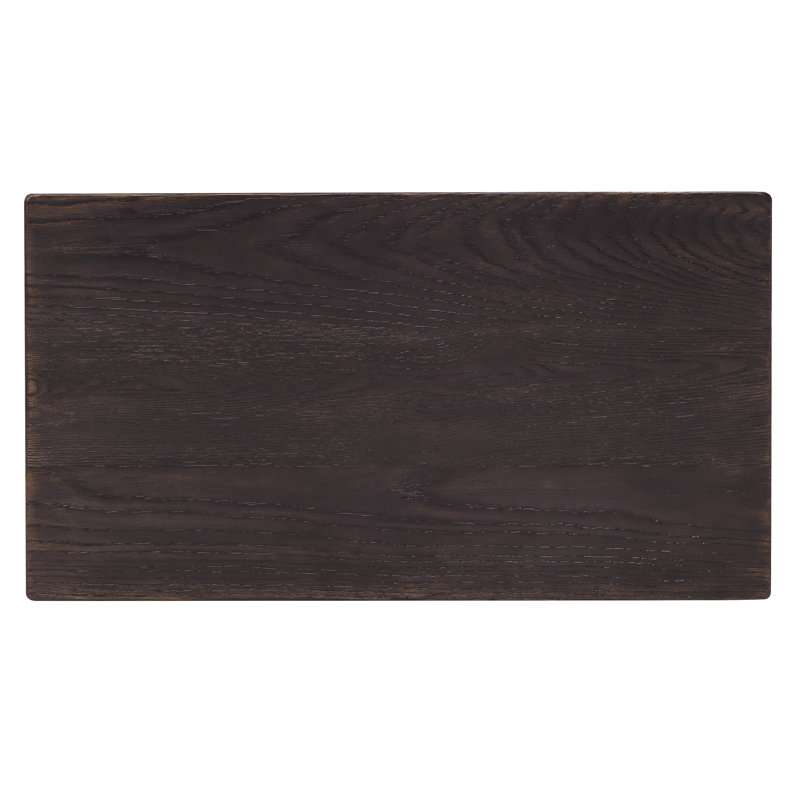 Table de chevet à trois tiroirs Driftwood, Marron foncé