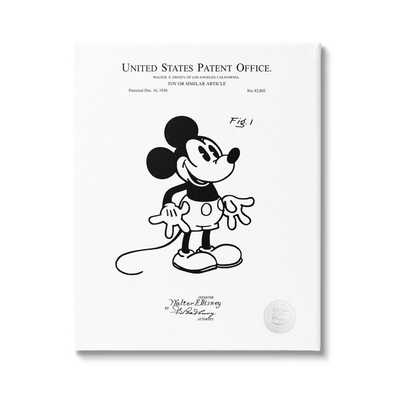 " Mouse Character Toy Diagram ", 48" H x 36" W x 1.5" D