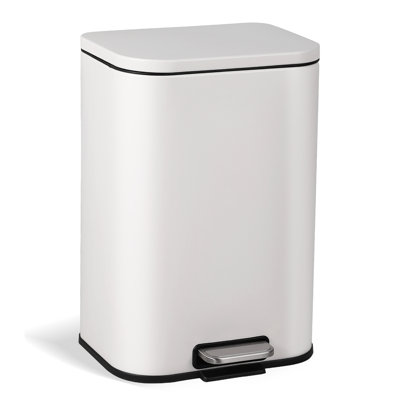 3.2 Gallon Stainless Steel Step Trash Can with Soft-Close Lid