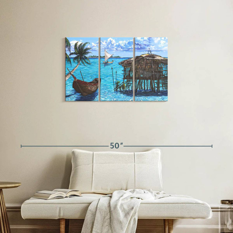 Rêves des Caraïbes tropicales, H 20 po x l 33 po