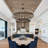 2 Tier 60 Inch Large Wagon Wheel Chandelier Farmhouse,54-light Black Industrial Ceiling Pendant Light Fixture Round Rustic Hanging Lighting Outdoor Chandelier for Porch, High Ceilings