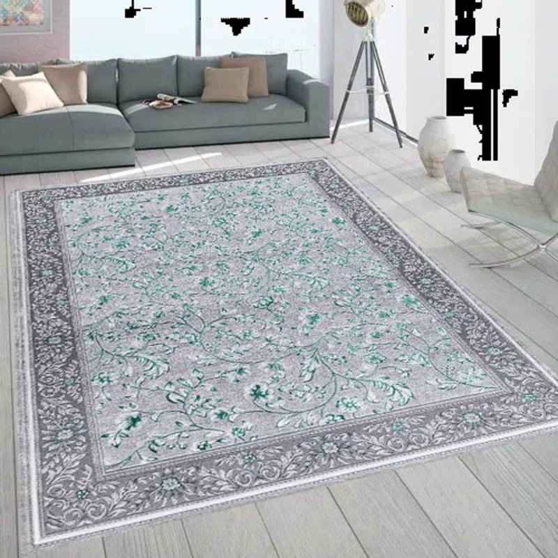 Floral Flatweave Area Rug, Rectangle 160 x 230 cm