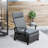 Recliner Patio Chair with Cushions-1523647360