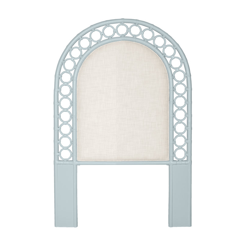 Tête de lit Solana, Lit simple, Bleu clair
