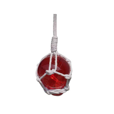 Glass Nautical & Beach Ball Ornament