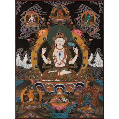 Avalokiteshvara | Chenrezig Thangka (Brocadeless Thangka)