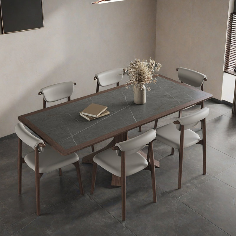Nordic modern rectangular dining table sets, 29.5"H x 55.1"L x 31.5"W
