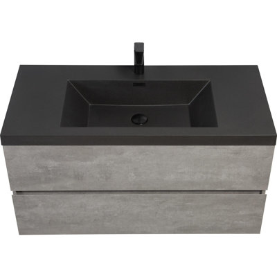 Meuble-lavabo mural moderne pour salle de bain