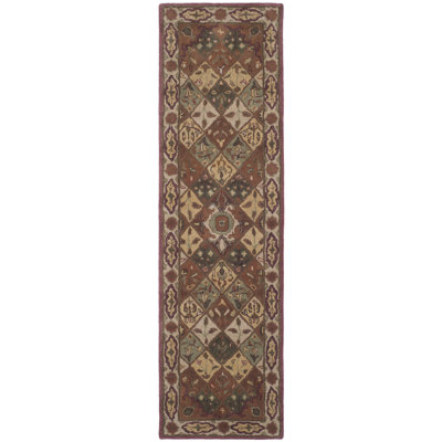 Wahcheechee Hand Tufted Wool/Cotton/Latex Oriental Rug in Rust/Ivory
