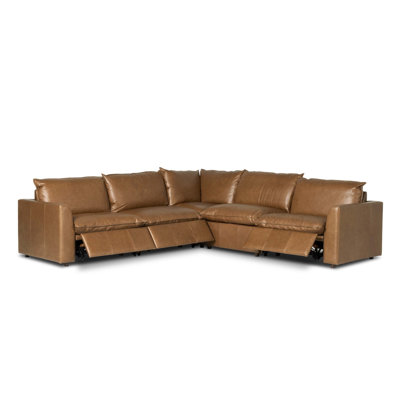 Arrigo Power Recliner 5Pc Sectional-Sonoma Chestnut