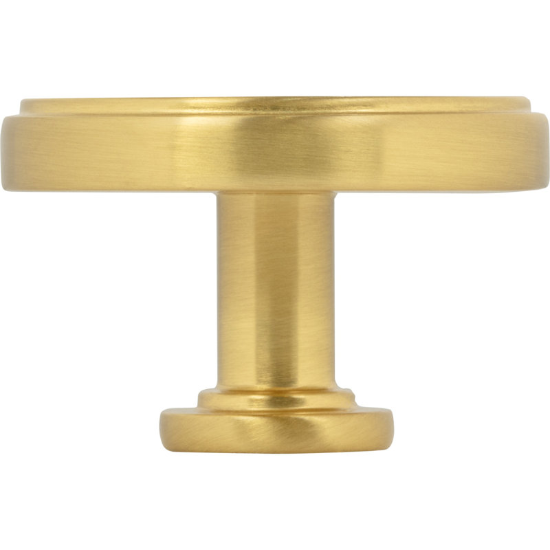 Richard Round Knob, Brushed Gold, 1 3/4"