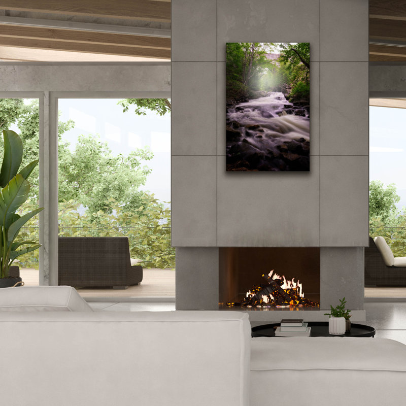 «Spring Flow At Duck Brook» par Rick Berk, art mural sur toile, H 40 po x l 26 po